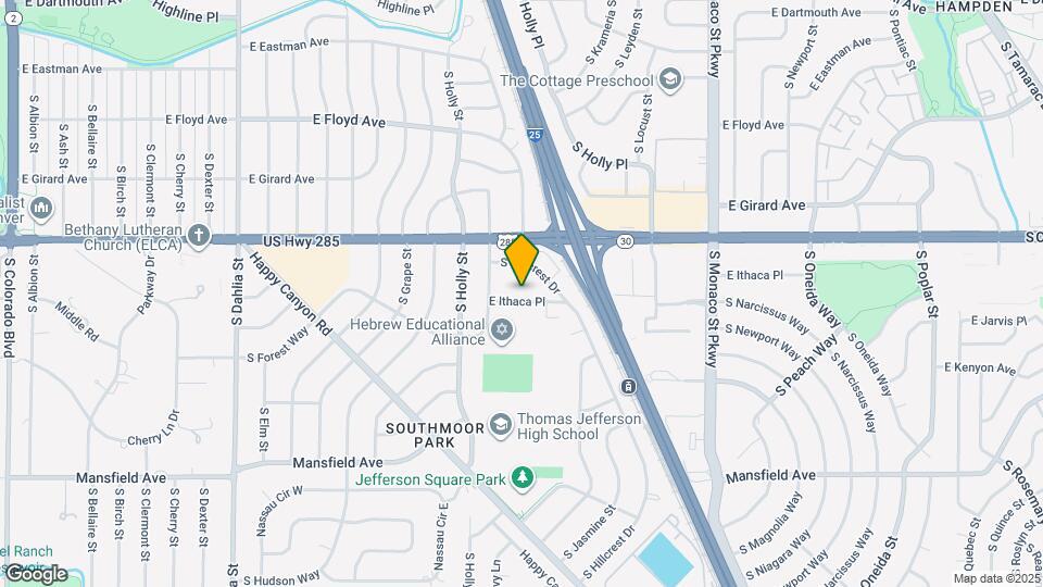 5751 E Ithaca Pl Map and Location Details