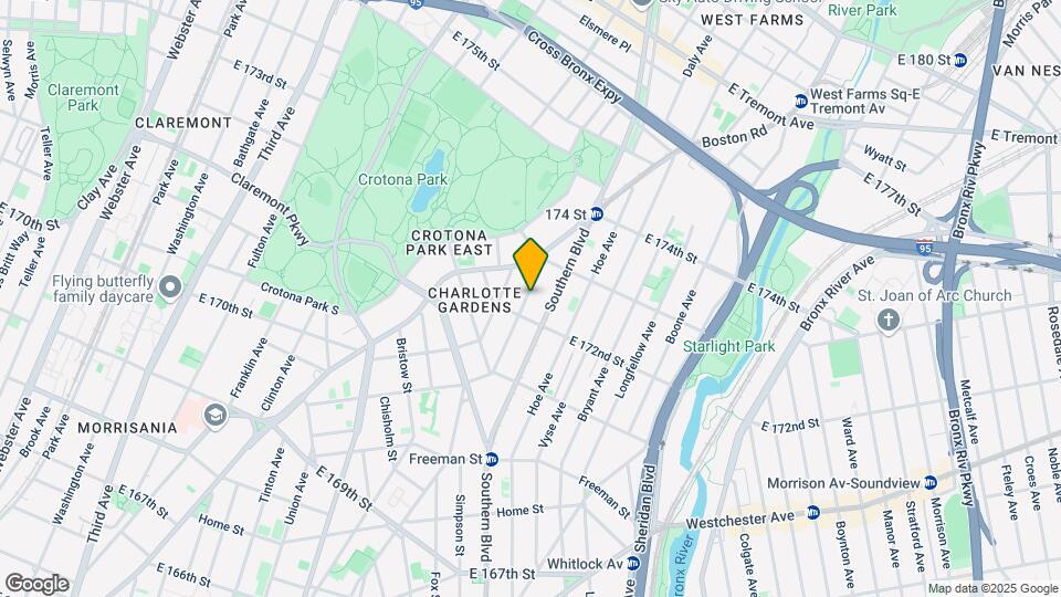Crotona Park Cluster Mapa y Detalles de la Ubicación