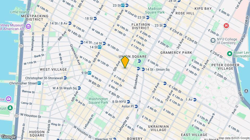28 E 13th St Map and Location Details