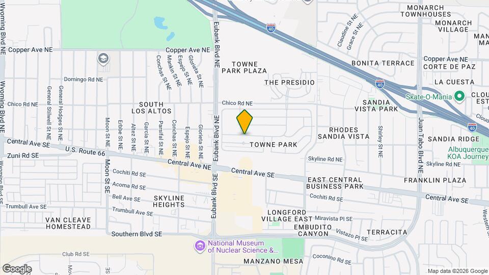 10600 Towne Park Dr NE Map and Location Details