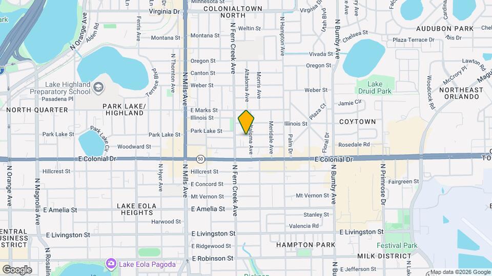 1620 Park Lake St Map and Location Details
