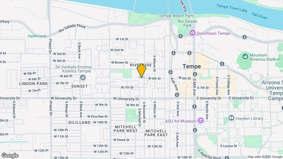 600 S Roosevelt St Map and Location Details