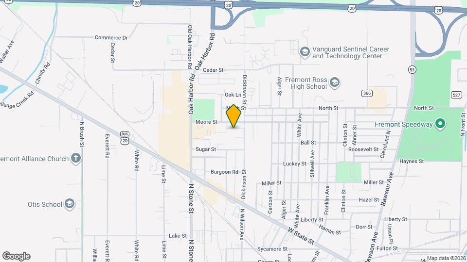 1717 Moore St, Unit 2 Map and Location Details