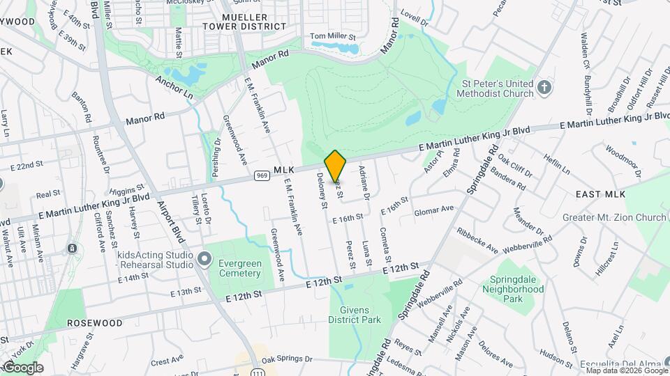 1706 Perez St Map and Location Details