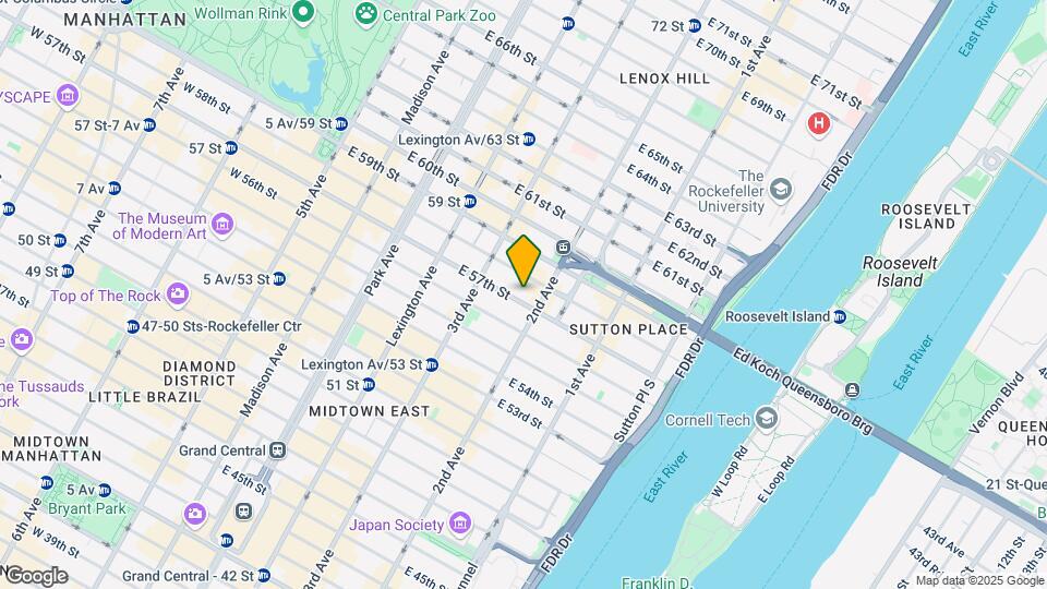 235 E 57th St Map and Location Details