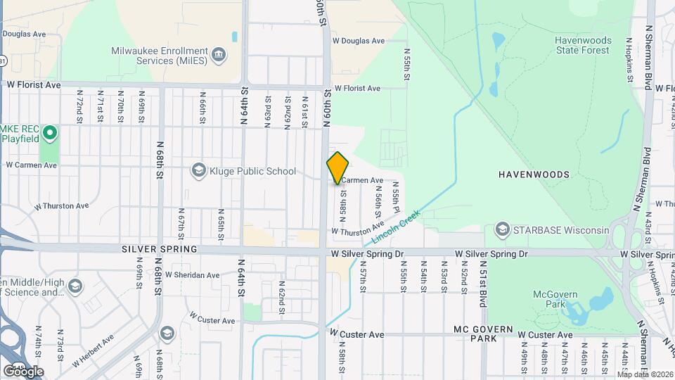 5729 N 58th St Map and Location Details