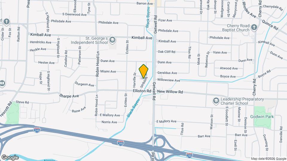 1601 Stribling St Map and Location Details