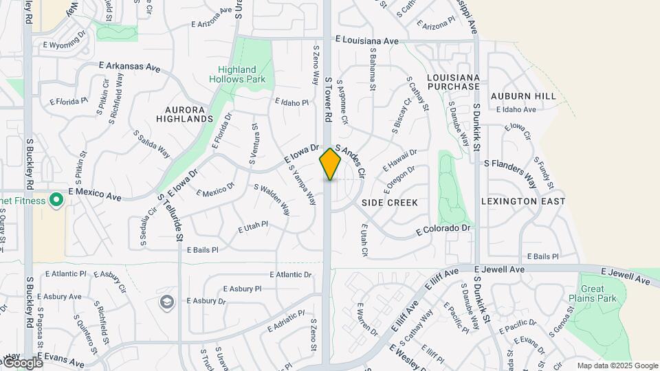 1638 S Tower Rd Map and Location Details