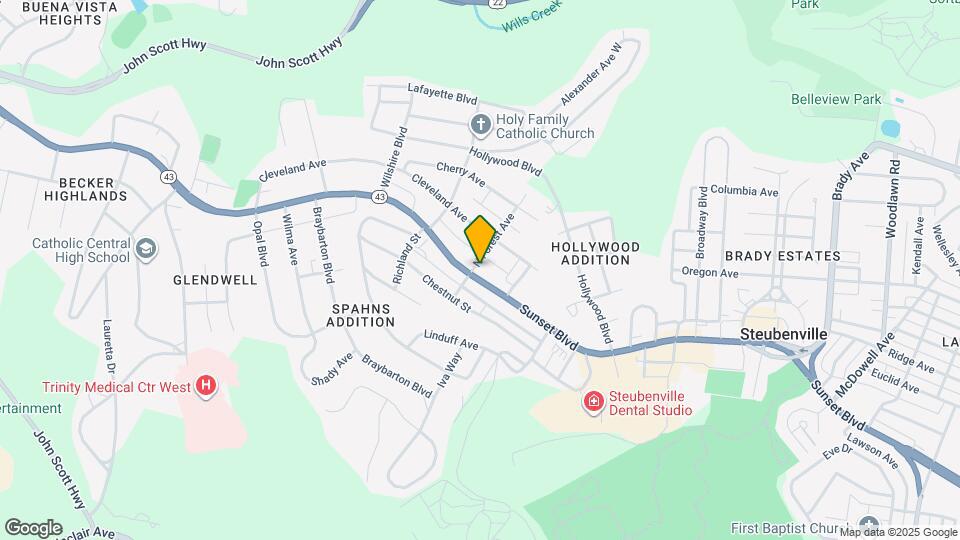 2427 Sunset Blvd Map and Location Details