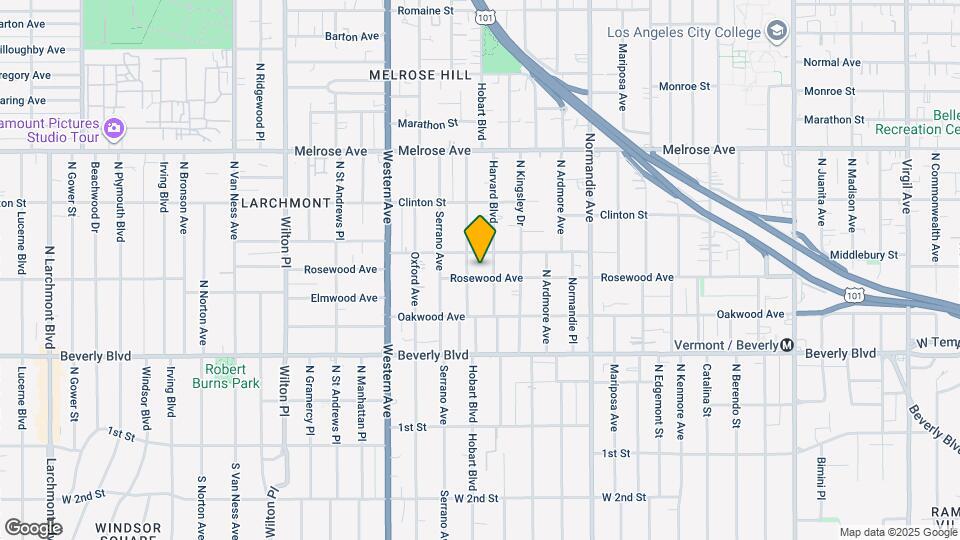 4619 Rosewood Ave, Unit 206 Map and Location Details