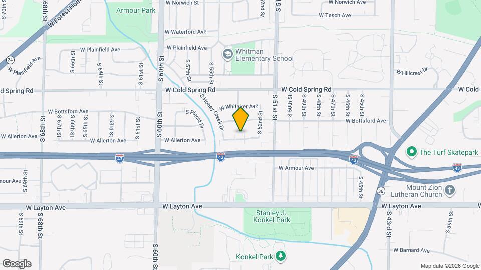 5314 W Allerton Ave Mapa y Detalles de la Ubicación