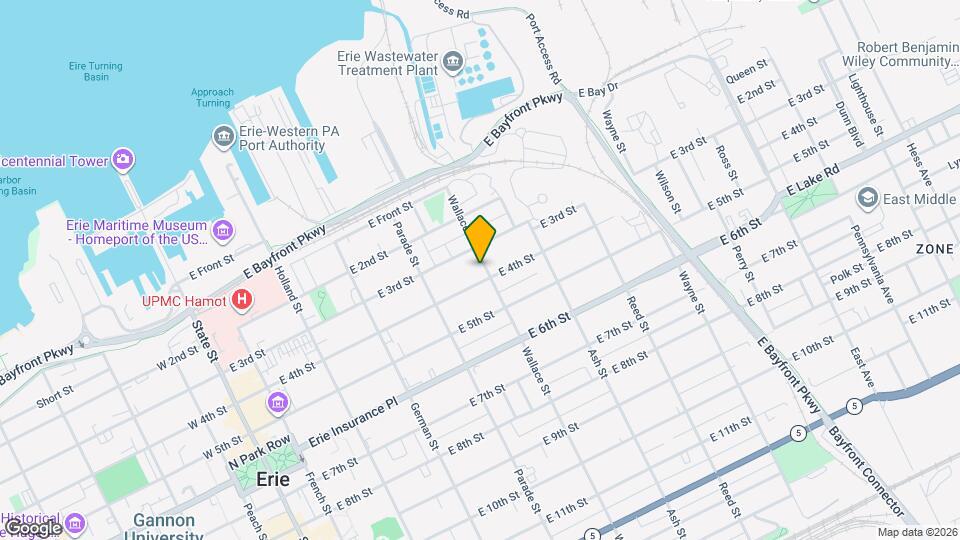 322 Wallace St, Unit #2 Map and Location Details