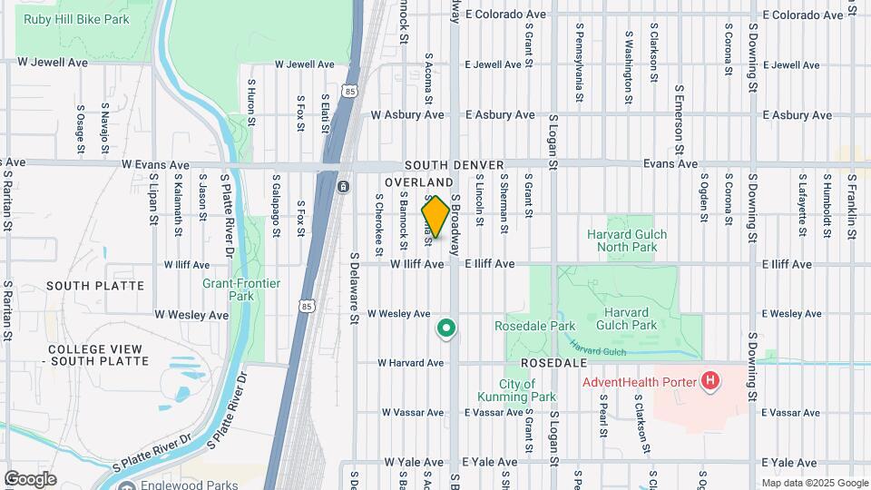 2260 S Acoma St Map and Location Details