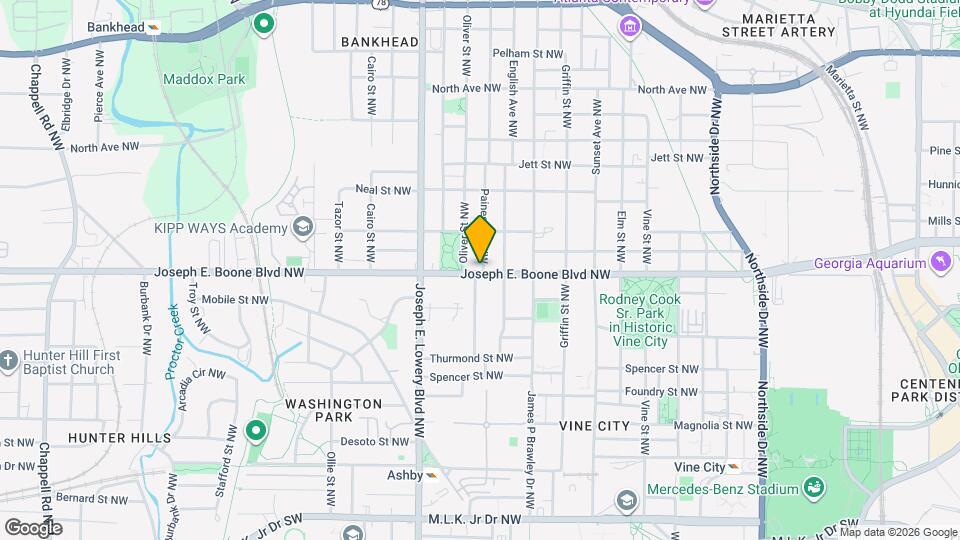 839 Joseph E Boone Blvd NW Mapa y Detalles de la Ubicación