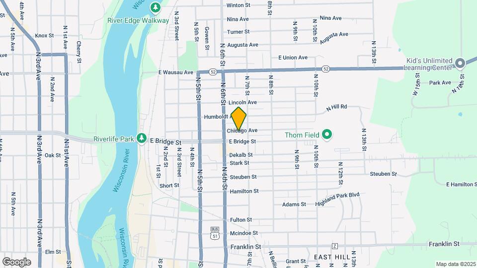 619 Chicago Ave, Unit Upper Map and Location Details