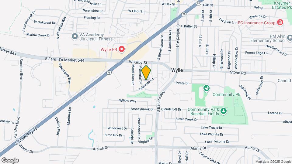 404 Valentine Ln Map and Location Details