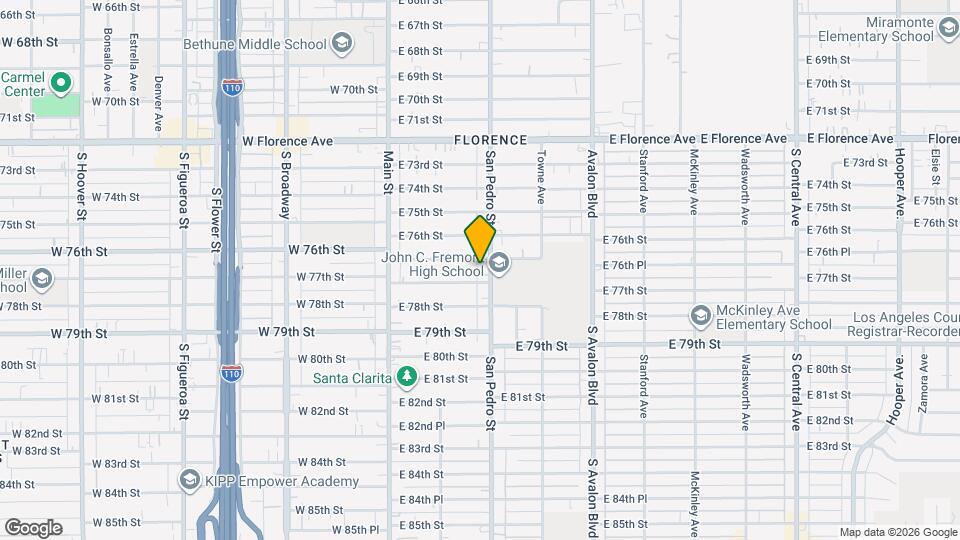 7655 San Pedro St Map and Location Details