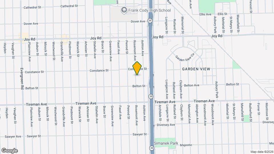 8262 Rosemont Ave Map and Location Details