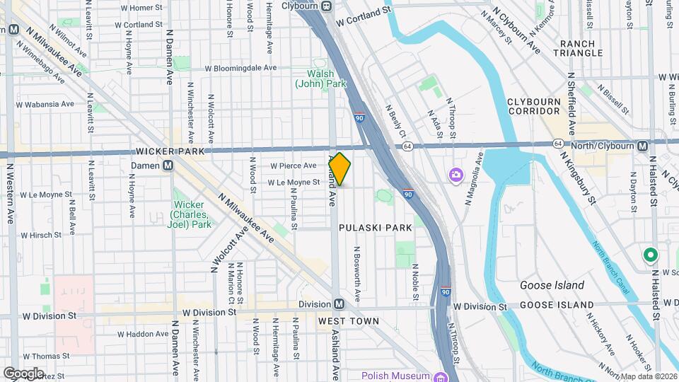 1457 N Ashland Ave Map and Location Details