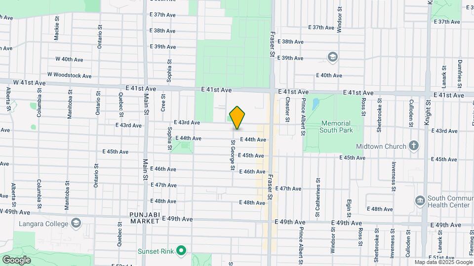 505 East 44th Avenue Map and Location Details
