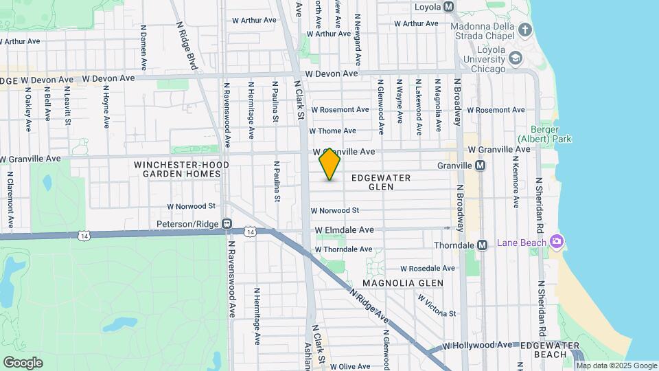 1522 W Glenlake Ave Map and Location Details