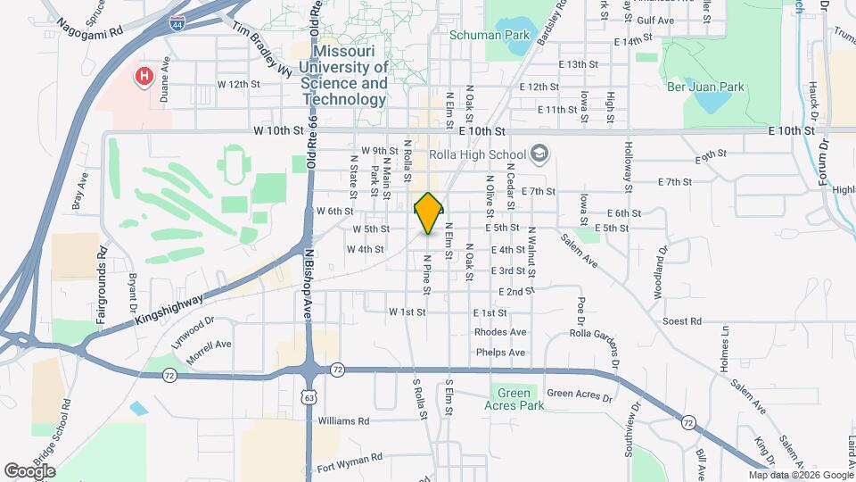 402 N Pine St Map and Location Details