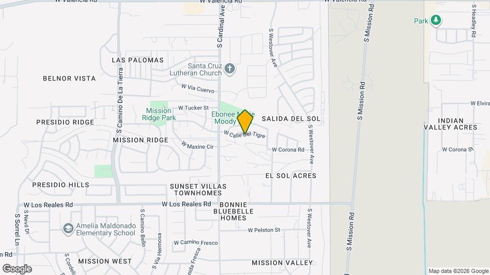 2811 W Calle Del Tigre Mapa y Detalles de la Ubicación