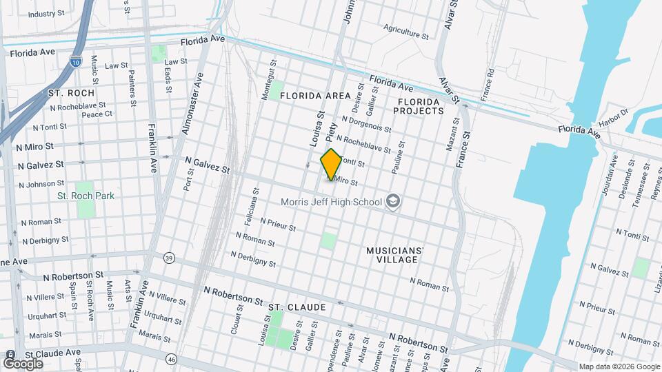 2120 Desire St Map and Location Details