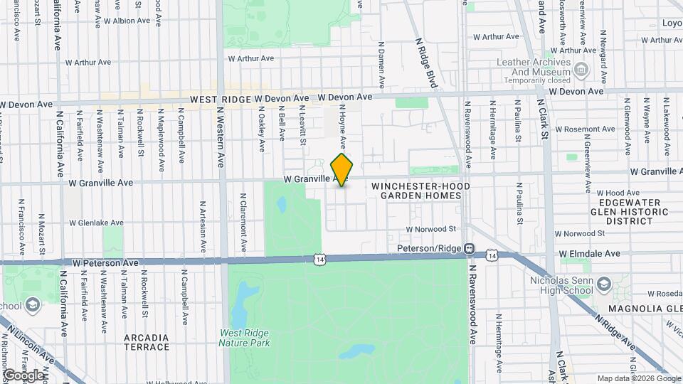 6158 N Hoyne Ave, Unit 1 Map and Location Details