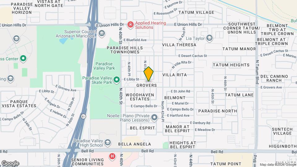 17811 N 41st Pl Mapa y Detalles de la Ubicación