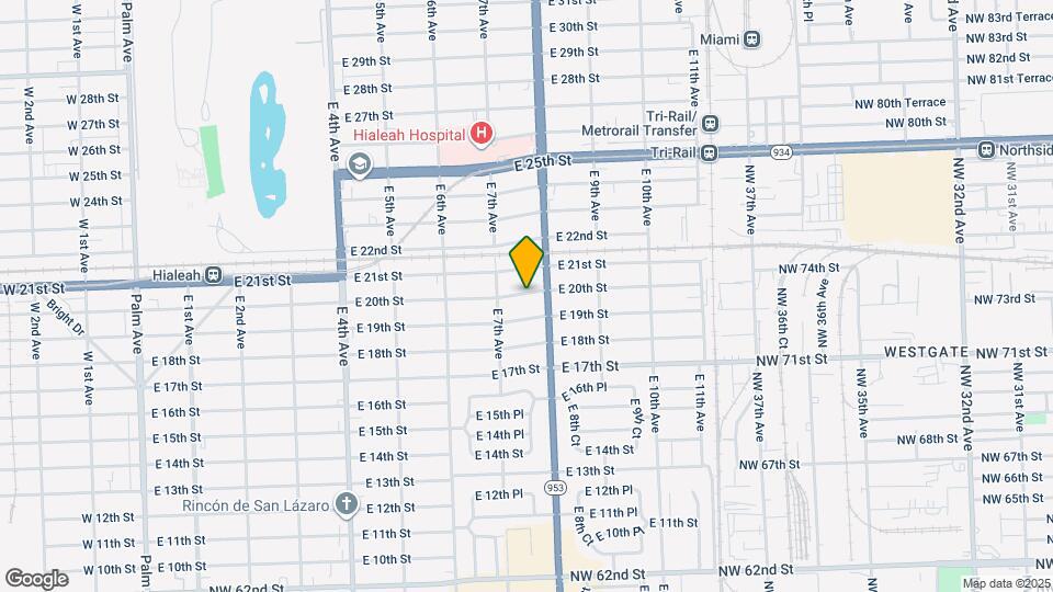 758 E 20th St Map and Location Details