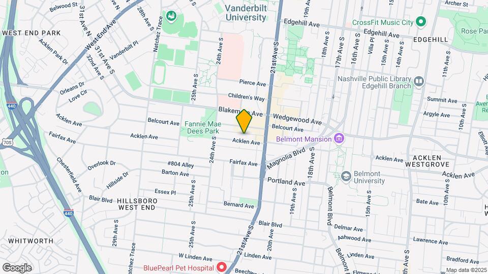 2118 Acklen Ave Mapa y Detalles de la Ubicación