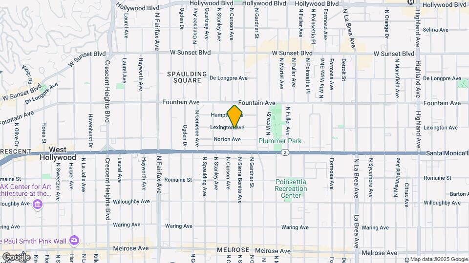 1168-1174 N Curson Ave Map and Location Details