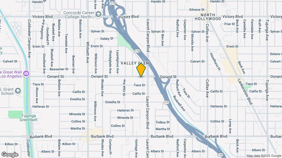 12126 Oxnard St Map and Location Details
