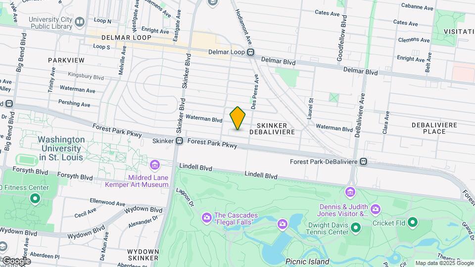 6025 Pershing Ave Map and Location Details