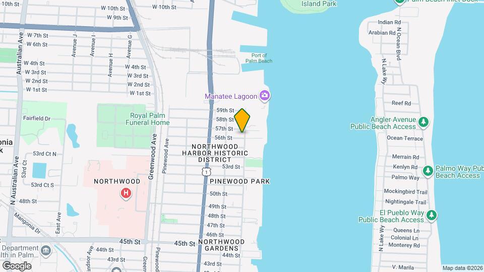 5701 N Flagler Dr Map and Location Details