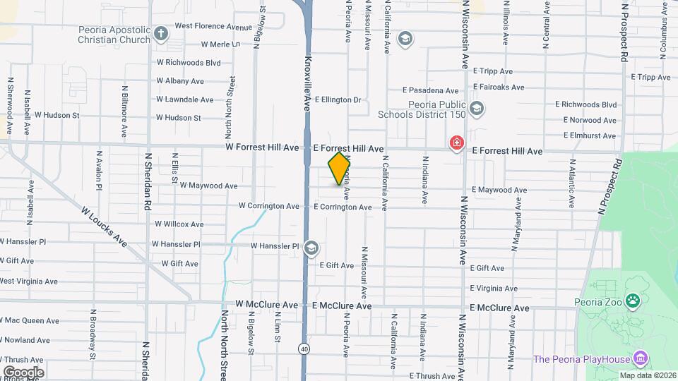 210 E Maywood Ave Mapa y Detalles de la Ubicación