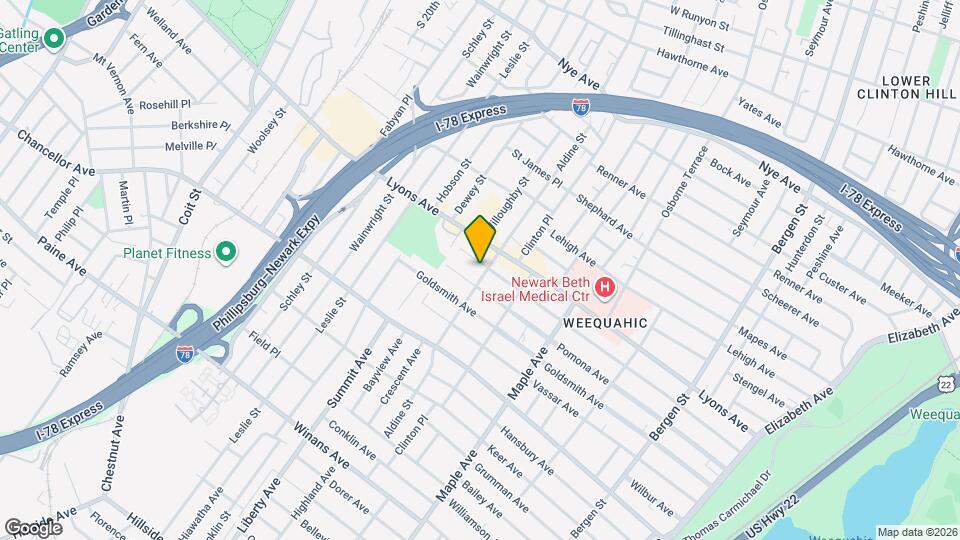 282 Weequahic Ave Map and Location Details
