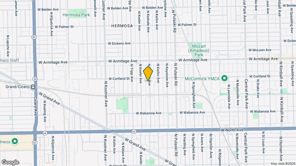 1840 N Kedvale Ave Map and Location Details