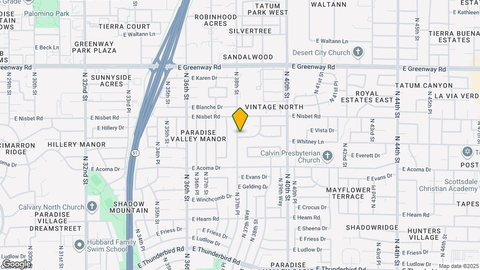 14815 N 38th St Mapa y Detalles de la Ubicación