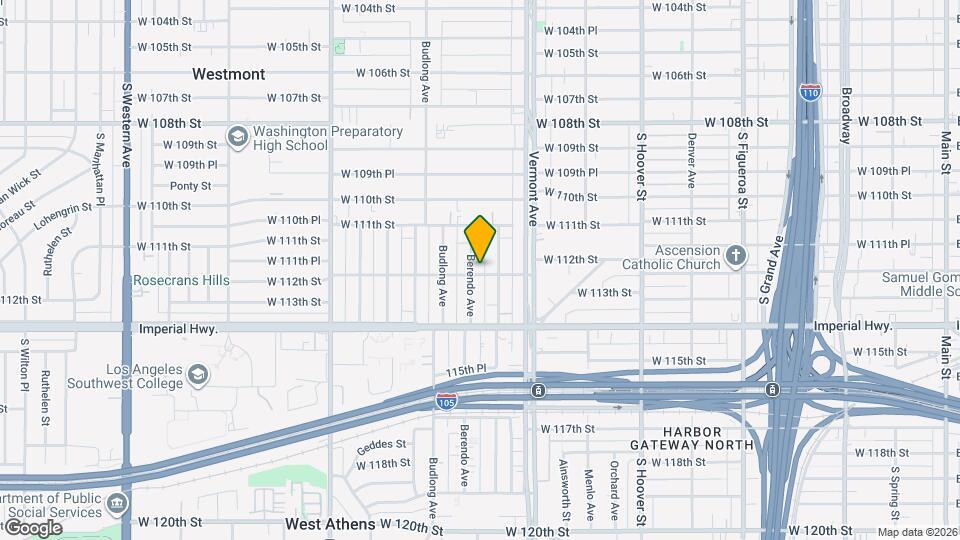 1071 W 112th St Map and Location Details