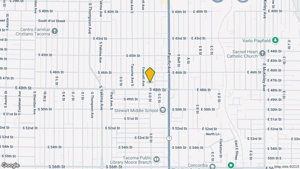 4630 S D St Map and Location Details