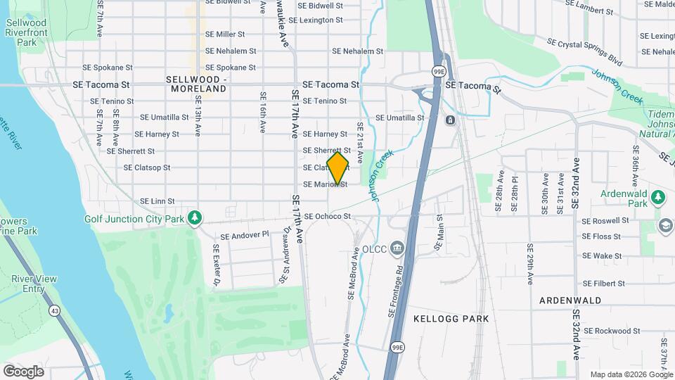 1926 SE Marion St Map and Location Details