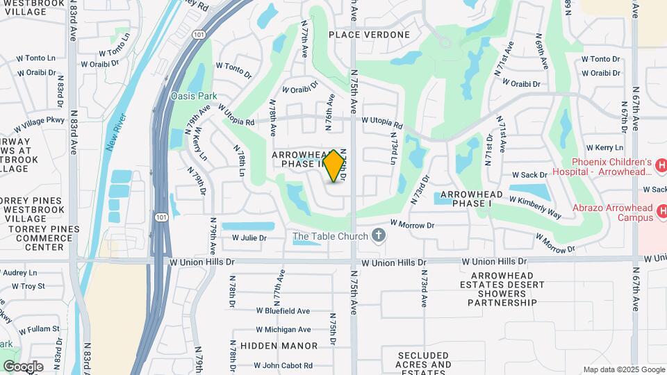 7531 W Taro Ln Map and Location Details