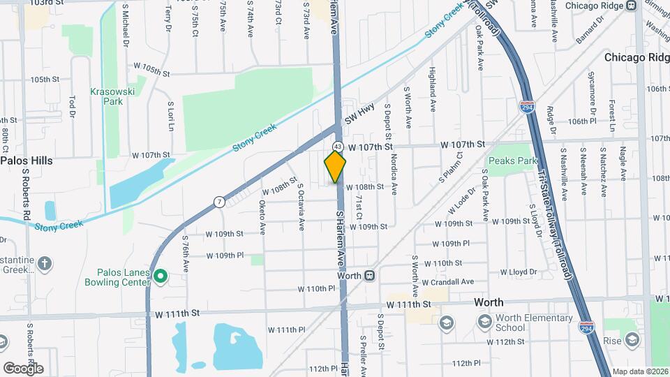 10756 S Harlem Ave Map and Location Details