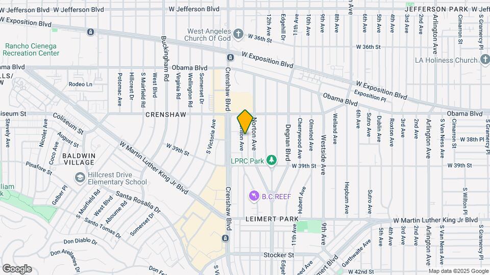 3820 S Bronson Ave Map and Location Details