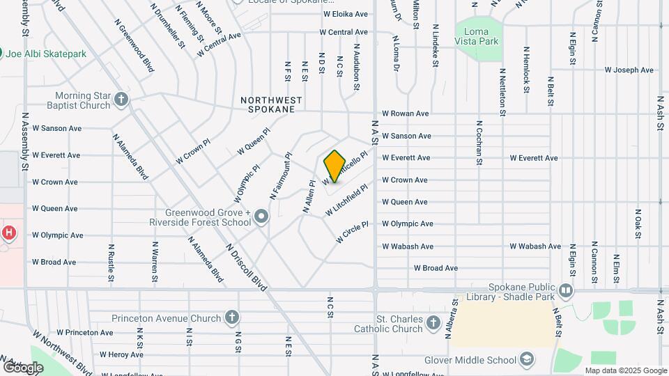 3035 W Monticello Pl Map and Location Details