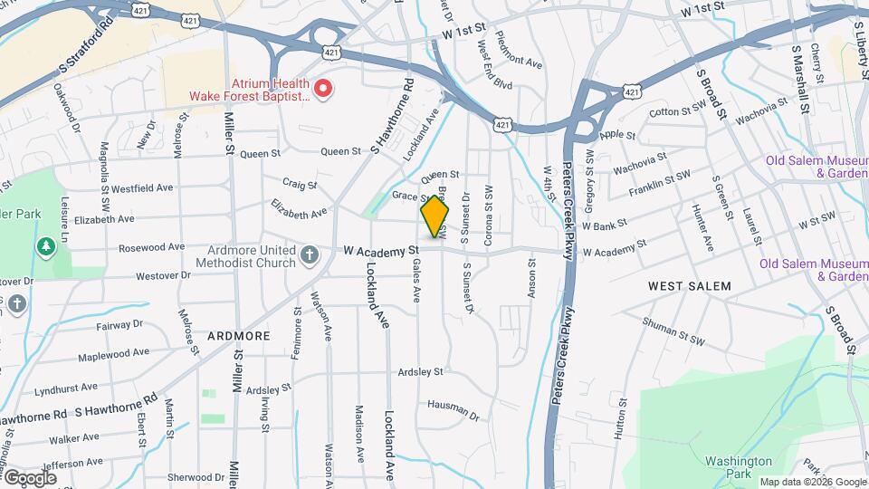 1707 W Academy St Map and Location Details