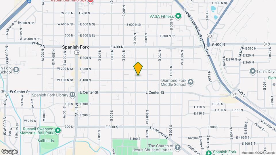 130 N 500 E Map and Location Details