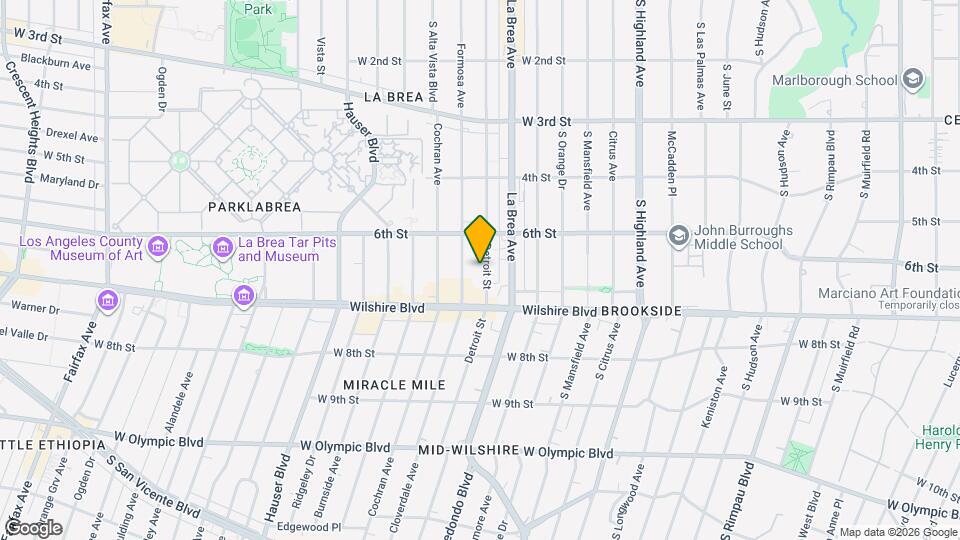 643 S Detroit St Map and Location Details